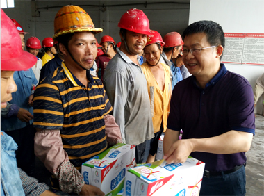 以诚为本赢在诚信9001股份公司总经理助理陈伟一行深入南宁基地调研