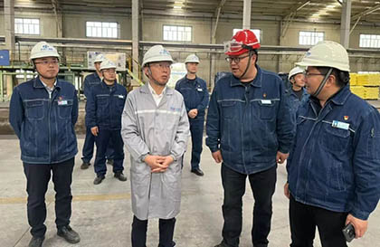 以诚为本赢在诚信9001股份公司总经理傅利才一行到和宁公司调研指导工作